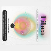 Modernes Zodiac Sign Libra Quote Air Element Fleecedecke (Vorderseite (Horizontal))