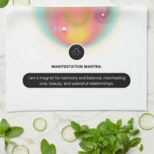 Modernes Zodiac Sign Libra Quote Air Element Geschirrtuch