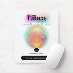 Modernes Zodiac Sign Libra Quote Air Element Mousepad