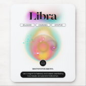 Modernes Zodiac Sign Libra Quote Air Element Mousepad (Vorne)