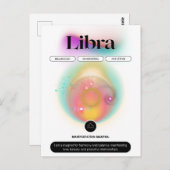Modernes Zodiac Sign Libra Quote Air Element Postkarte (Vorne/Hinten)