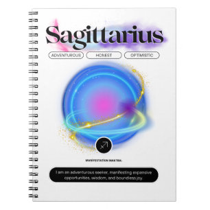 Modernes Zodiac Sign Sagittarier Kostenelement Feu Notizblock
