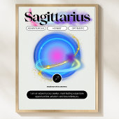 Modernes Zodiac Sign Sagittarier Kostenelement Feu Poster