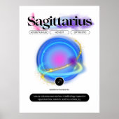 Modernes Zodiac Sign Sagittarier Kostenelement Feu Poster (Vorne)