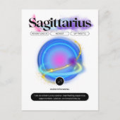Modernes Zodiac Sign Sagittarier Kostenelement Feu Postkarte (Vorderseite)