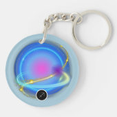 Modernes Zodiac Sign Sagittarier Kostenelement Feu Schlüsselanhänger (Rückseite)