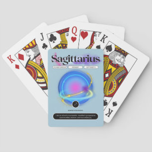 Modernes Zodiac Sign Sagittarier Kostenelement Feu Spielkarten