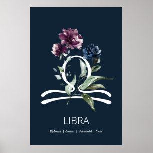 Modernes Zodiac Star Sign Libra Poster