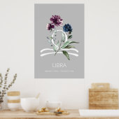 Modernes Zodiac Star Sign Libra Poster (Küche)