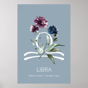 Modernes Zodiac-Star-Sign-Libra-Poster Poster