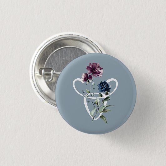 Modernes Zodiac Star Sign Taurus Button (Vorne & Hinten)