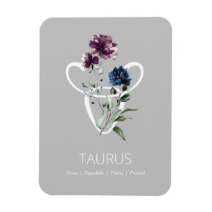 Modernes Zodiac Star Sign Taurus Magnet