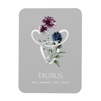 Modernes Zodiac Star Sign Taurus Magnet