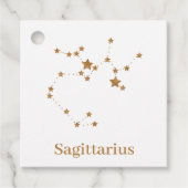 Modernes Zodiac-Zeichen Gold Sagittarier| Elementf Geschenkanhänger (Vorderseite)
