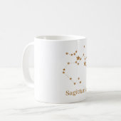 Modernes Zodiac-Zeichen Gold Sagittarier| Elementf Kaffeetasse (Vorderseite Links)