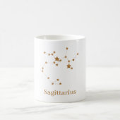 Modernes Zodiac-Zeichen Gold Sagittarier| Elementf Kaffeetasse (Mittel)