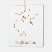 Modernes Zodiac-Zeichen Gold Sagittarier| Elementf Keramikornament (Links)