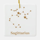Modernes Zodiac-Zeichen Gold Sagittarier| Elementf Keramikornament (Vorderseite)