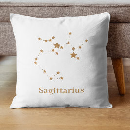 Modernes Zodiac-Zeichen Gold Sagittarier| Elementf Kissen