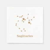 Modernes Zodiac-Zeichen Gold Sagittarier| Elementf Serviette (Vorderseite)