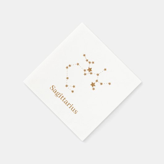Modernes Zodiac-Zeichen Gold Sagittarier| Elementf Serviette (Ecke)
