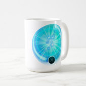 Modernes Zodiac-Zeichen-PIsces-Wasserelement Kaffeetasse (VorderseiteRechts)