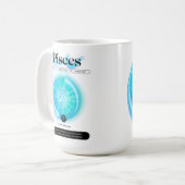 Modernes Zodiac-Zeichen-PIsces-Wasserelement Kaffeetasse (Vorderseite Links)
