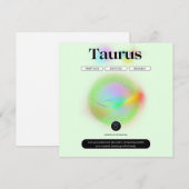 Modernes Zodiac-Zeichen Taurus Zitat-Erdelement Einladung (Vorne/Hinten)