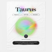 Modernes Zodiac-Zeichen Taurus Zitat-Erdelement Fleecedecke (Vorderseite)