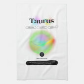 Modernes Zodiac-Zeichen Taurus Zitat-Erdelement Geschirrtuch (Vertikal)