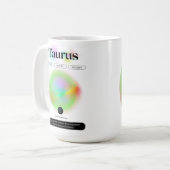 Modernes Zodiac-Zeichen Taurus Zitat-Erdelement Kaffeetasse (Vorderseite Links)