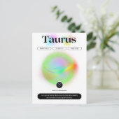 Modernes Zodiac-Zeichen Taurus Zitat-Erdelement Postkarte (Stehend Vorderseite)