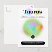 Modernes Zodiac-Zeichen Taurus Zitat-Erdelement Postkarte (Vorne/Hinten)