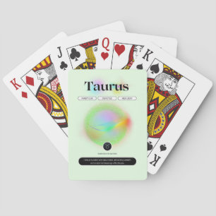 Modernes Zodiac-Zeichen Taurus Zitat-Erdelement Spielkarten