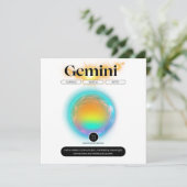 Modernes Zodiac-Zeichen-Zwillingsflugelement Einladung (Stehend Vorderseite)