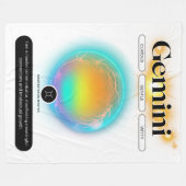 Modernes Zodiac-Zeichen-Zwillingsflugelement Fleecedecke (Vorderseite (Horizontal))