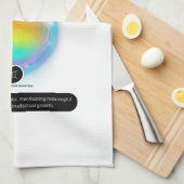 Modernes Zodiac-Zeichen-Zwillingsflugelement Geschirrtuch (Viertel Falte)