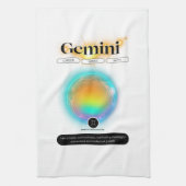 Modernes Zodiac-Zeichen-Zwillingsflugelement Geschirrtuch (Vertikal)