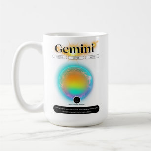 Modernes Zodiac-Zeichen-Zwillingsflugelement Kaffeetasse