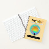 Modernes Zodiac-Zeichen-Zwillingsflugelement Notizblock (Innenseite)