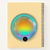 Modernes Zodiac-Zeichen-Zwillingsflugelement Notizblock (Rückseite)