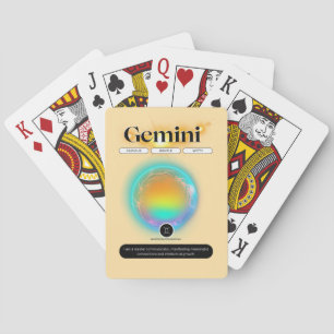 Modernes Zodiac-Zeichen-Zwillingsflugelement Spielkarten