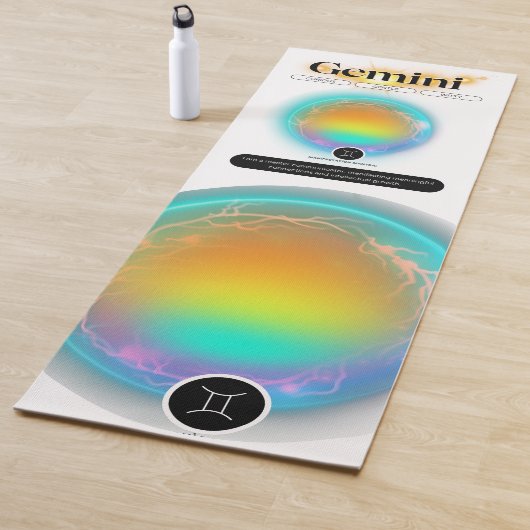 Modernes Zodiac-Zeichen-Zwillingsflugelement Yogamatte (Beispiel)