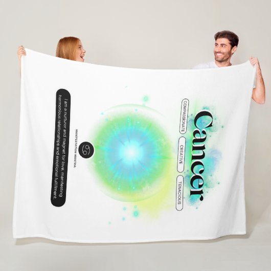 Modernes Zodiaka-Gebärdenziffer Wasserelement Fleecedecke (Beispiel)