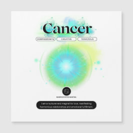 Modernes Zodiaka-Gebärdenziffer Wasserelement Magnetkarte