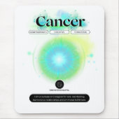 Modernes Zodiaka-Gebärdenziffer Wasserelement Mousepad (Vorne)