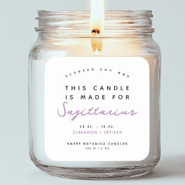 Modernes Zodiaketikett Quadratischer Aufkleber