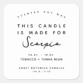 Modernes Zodiaketikett Quadratischer Aufkleber (Vorderseite)