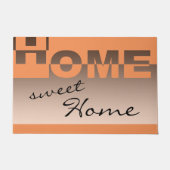 Modernes ZUHAUSE Banner + Ihr Backgr. Ideen Fußmatte (Vorderseite)