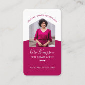Modernes Zuhause Beruflich Real Anwesen Agent Foto Visitenkarte (Vorderseite)